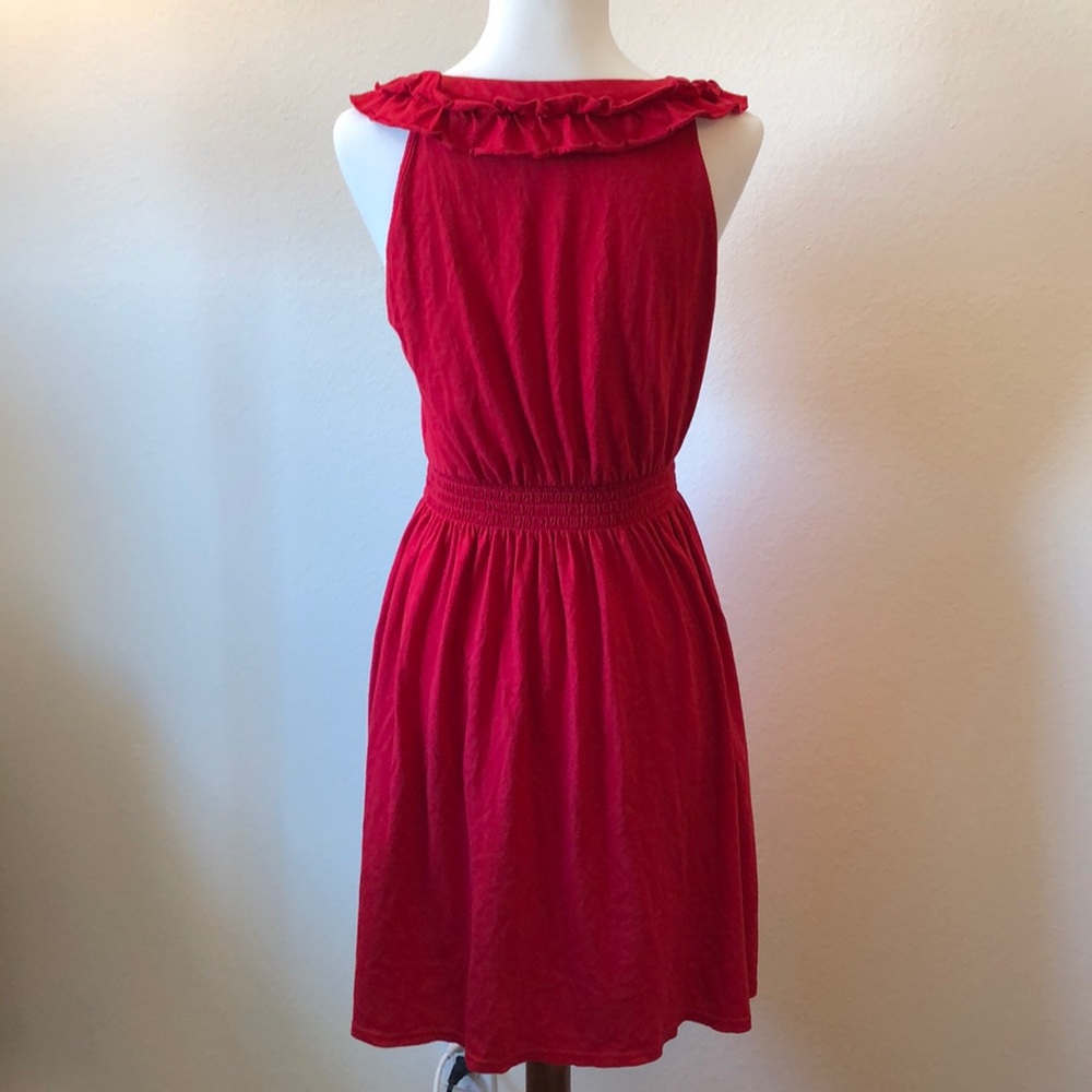 EXPRESS Red Ruffle Dress - Picture 4 of 6